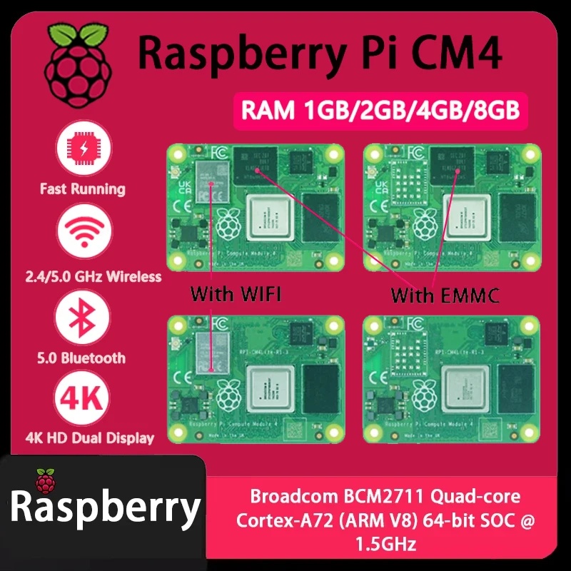 Raspberry Pi CM4 1GB/2GB/4GB/8 - Compute Module 4 32Gb Wifi のレビューと価格